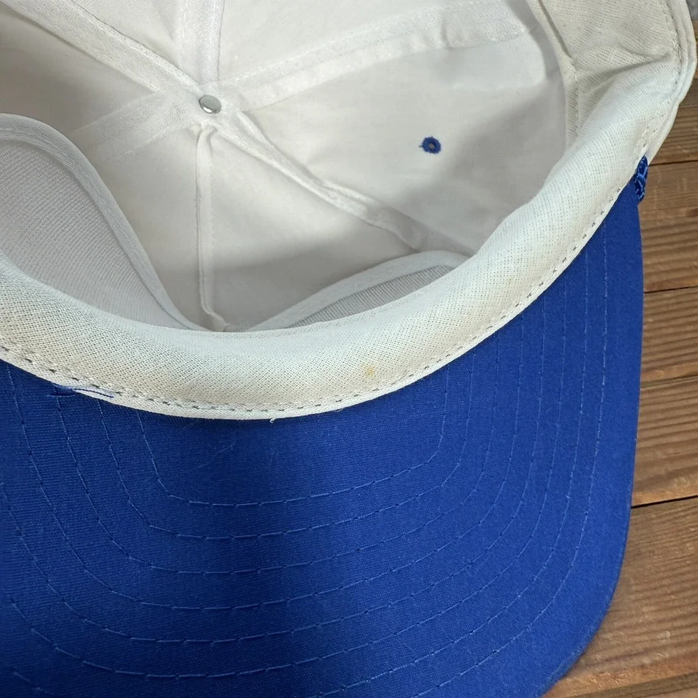 Vintage Lawrence‎ Brand Hat Adult White Snapback Cap Hunting Grunge Skater 90s